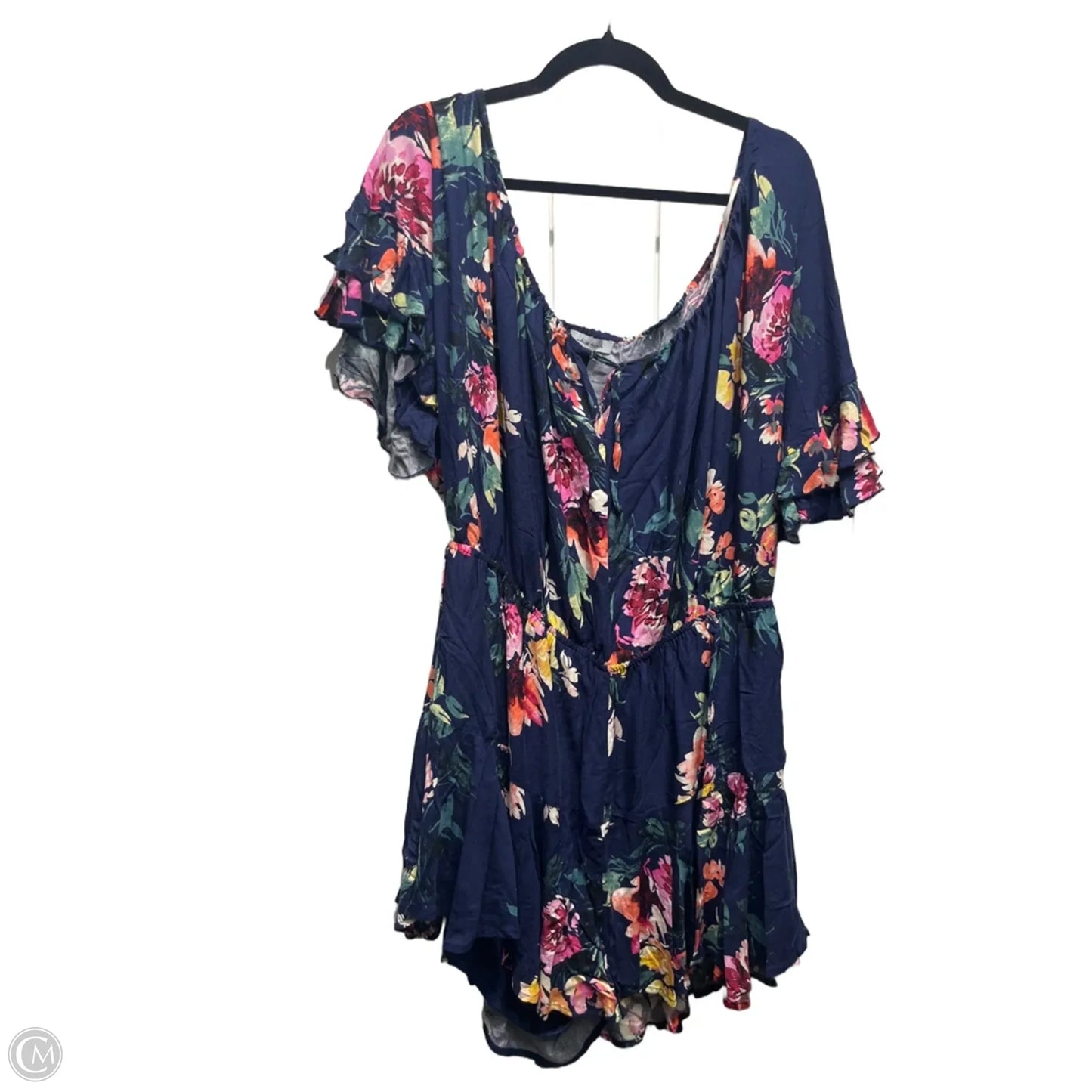 Romper By White Birch In Blue & Pink, Size: 3x