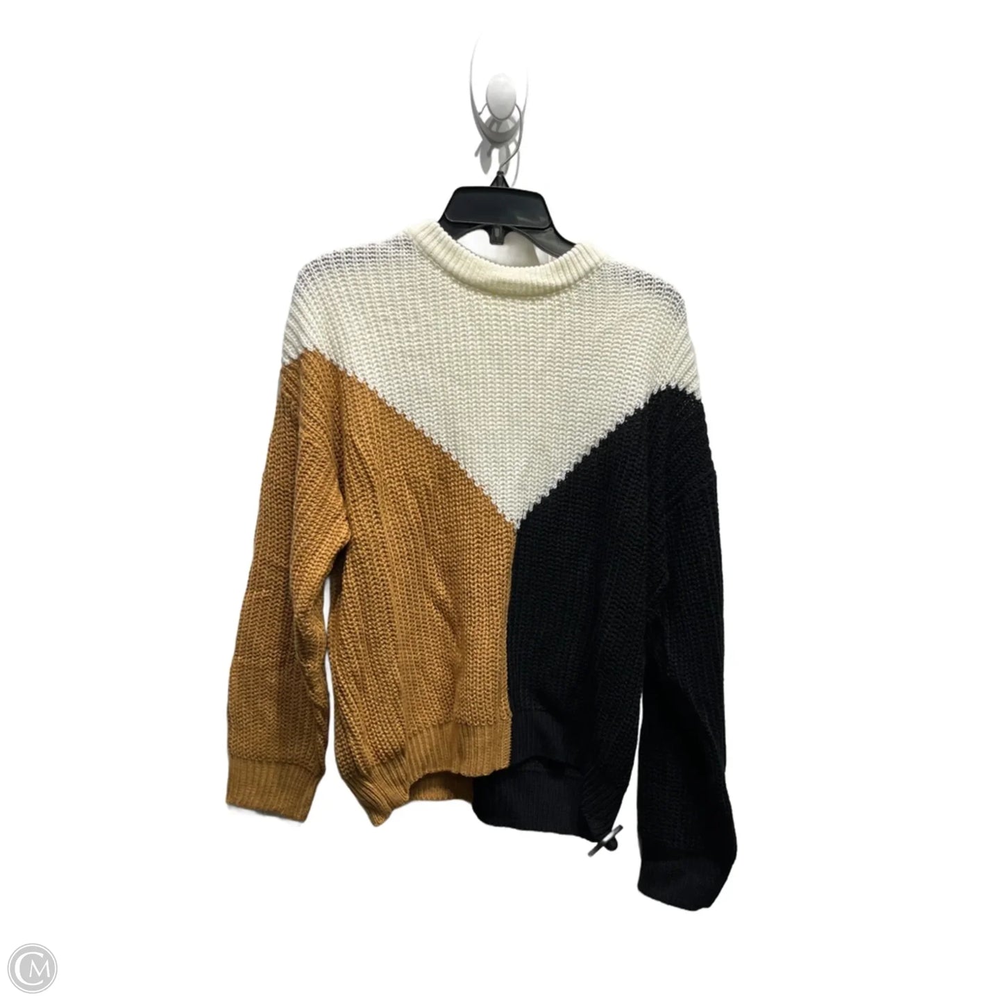 Sweater By Shein In Black & Tan, Size: L