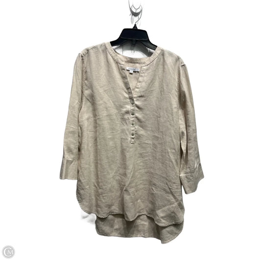 Top Long Sleeve By Chicos In Tan, Size: 16