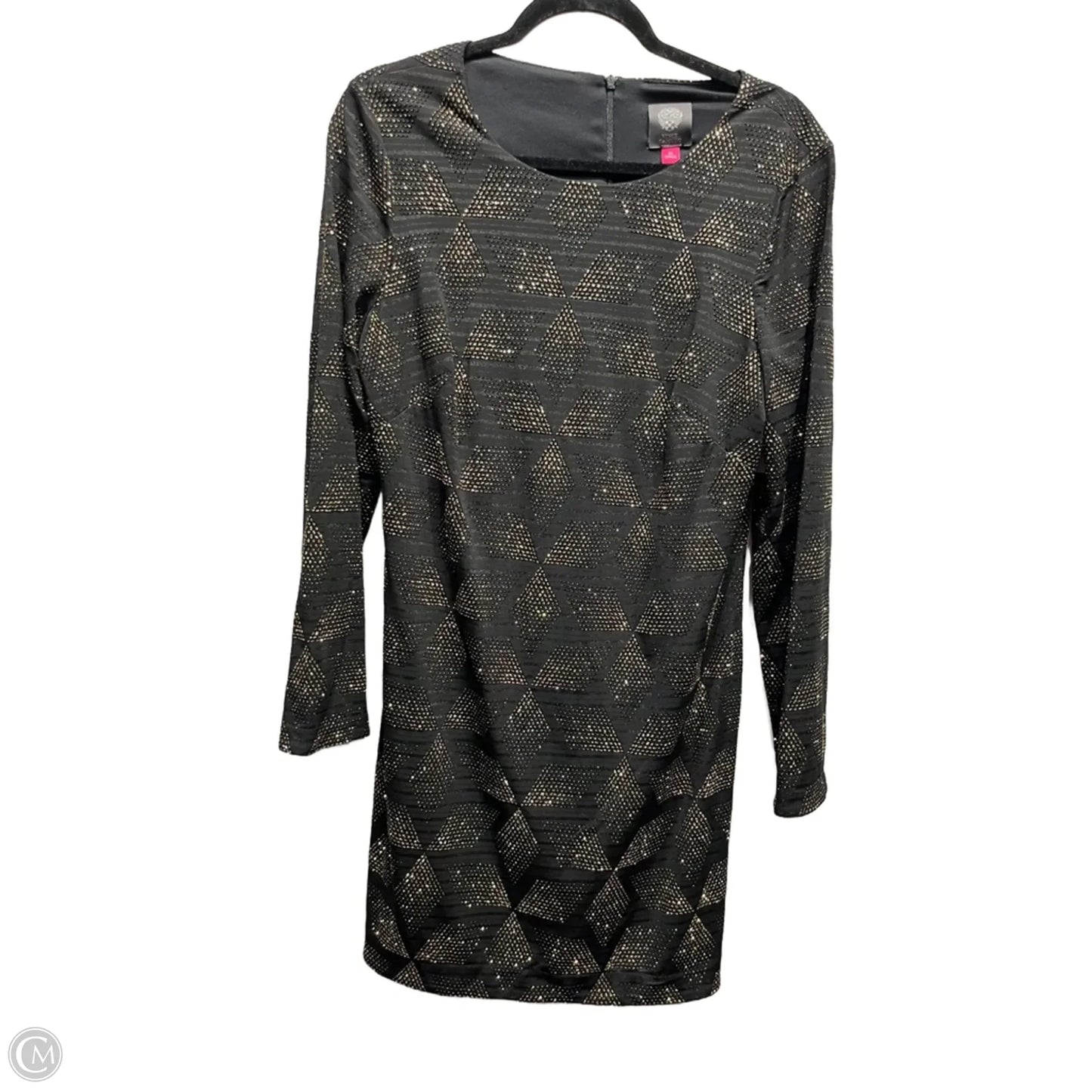 Dress Party Short By Vince Camuto In Black & Gold, Size: 14