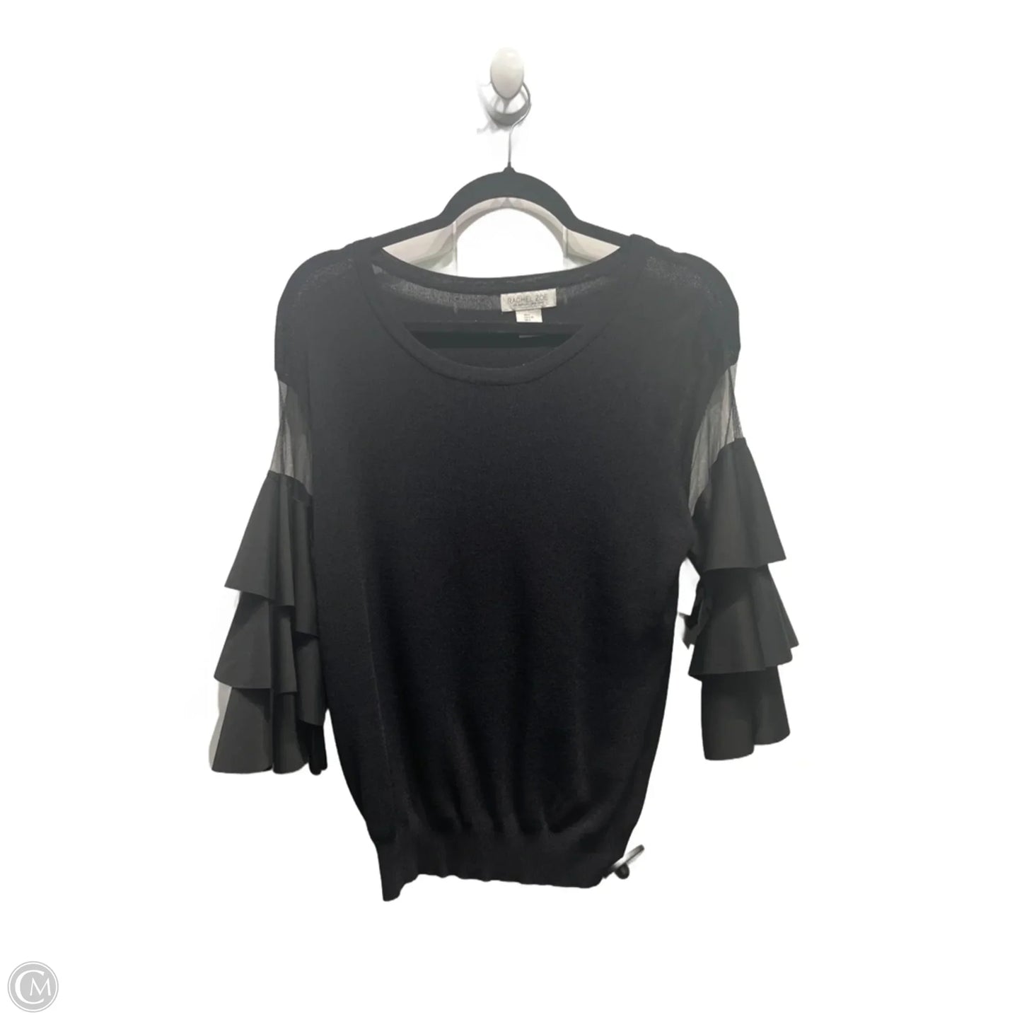 Top 3/4 Sleeve By Rachel Zoe In Black, Size: L