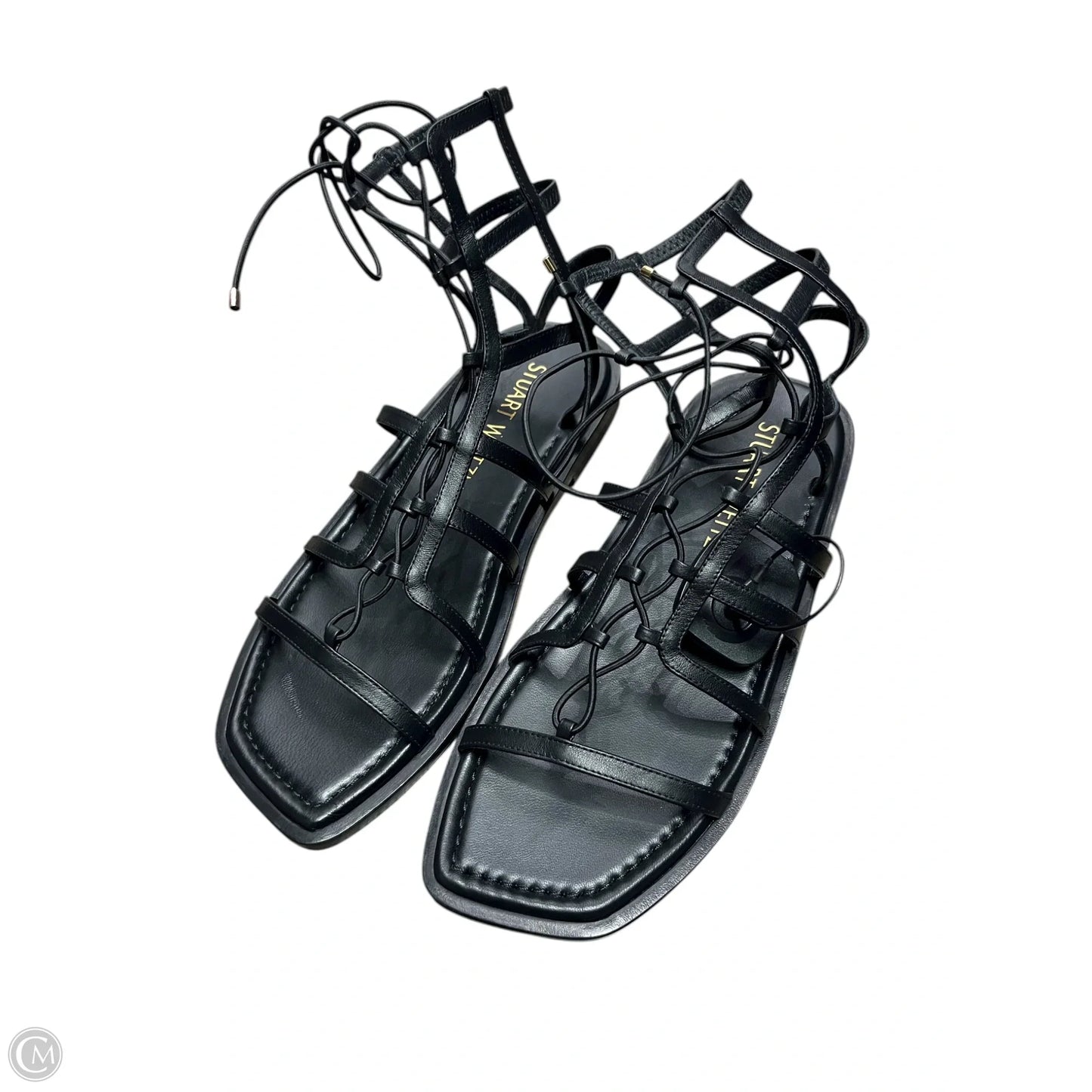 Sandals Designer By Stuart Weitzman In Black, Size: 9