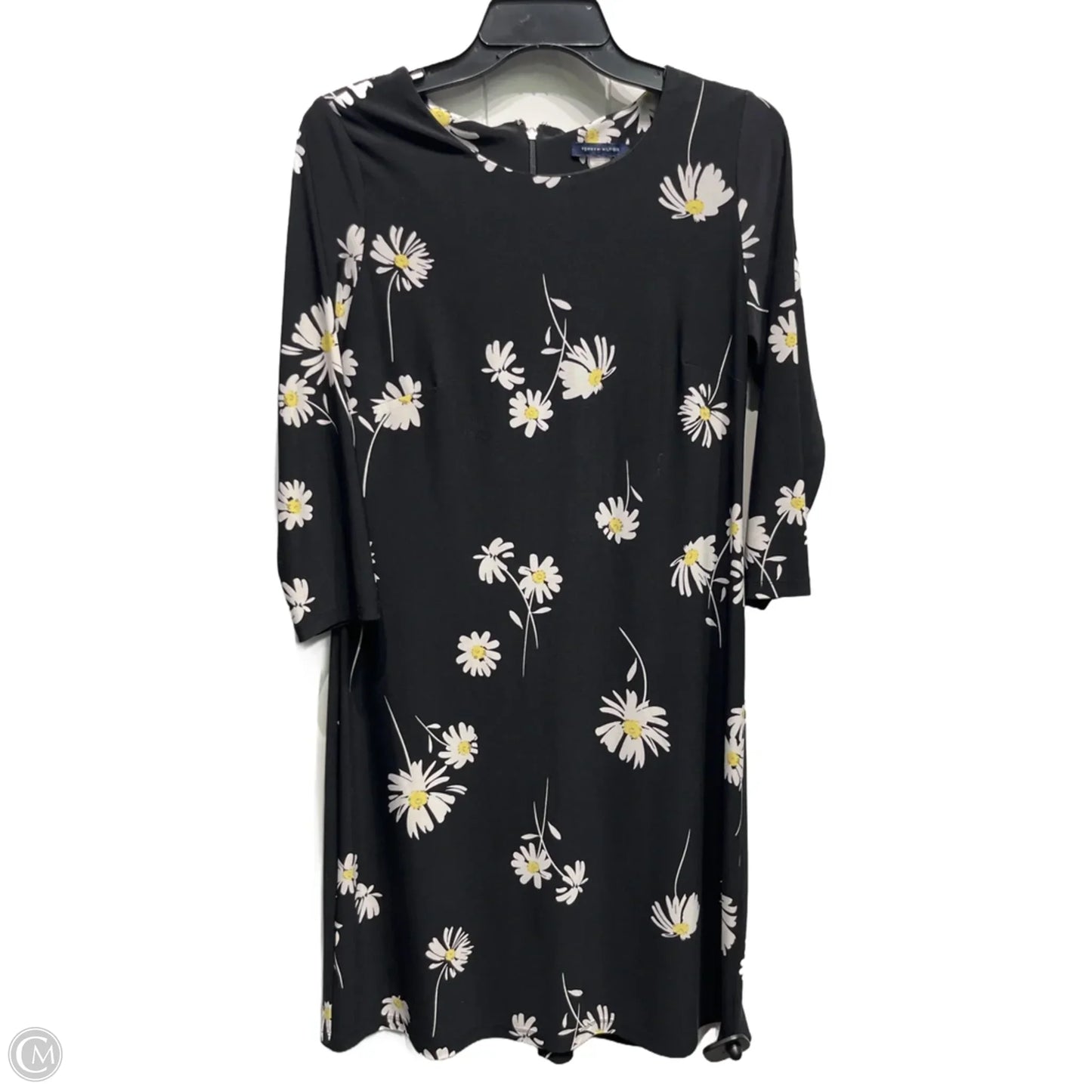 Dress Work By Tommy Hilfiger In Black & Yellow, Size: 8