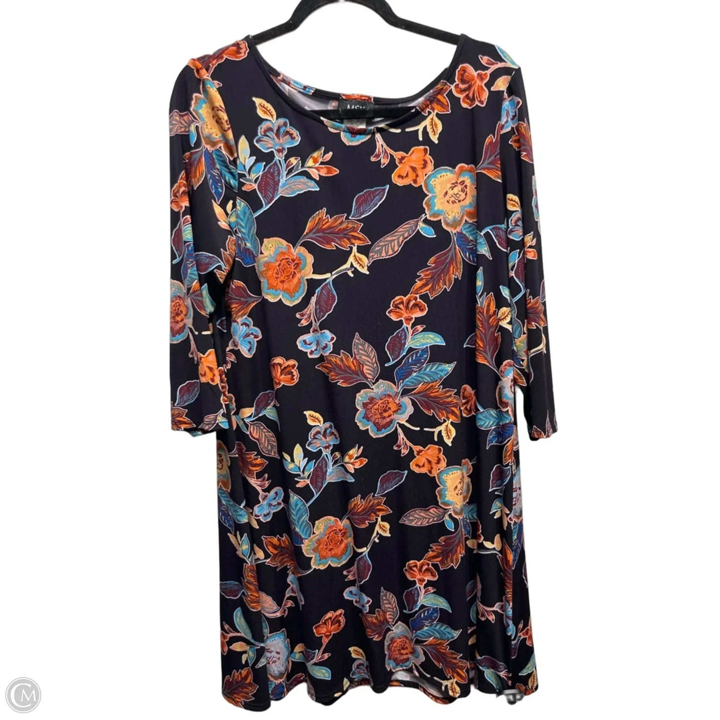 Dress Casual Short By Msk In Black & Orange, Size: L
