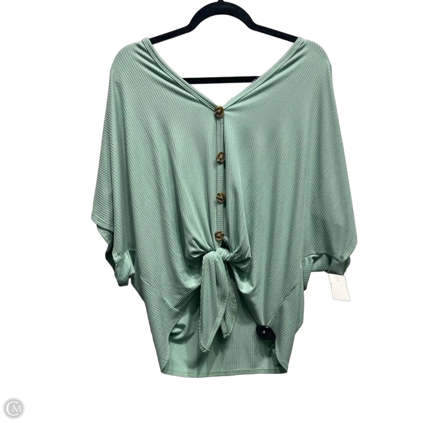 Top Short Sleeve By bunulu In Green, Size: 1x