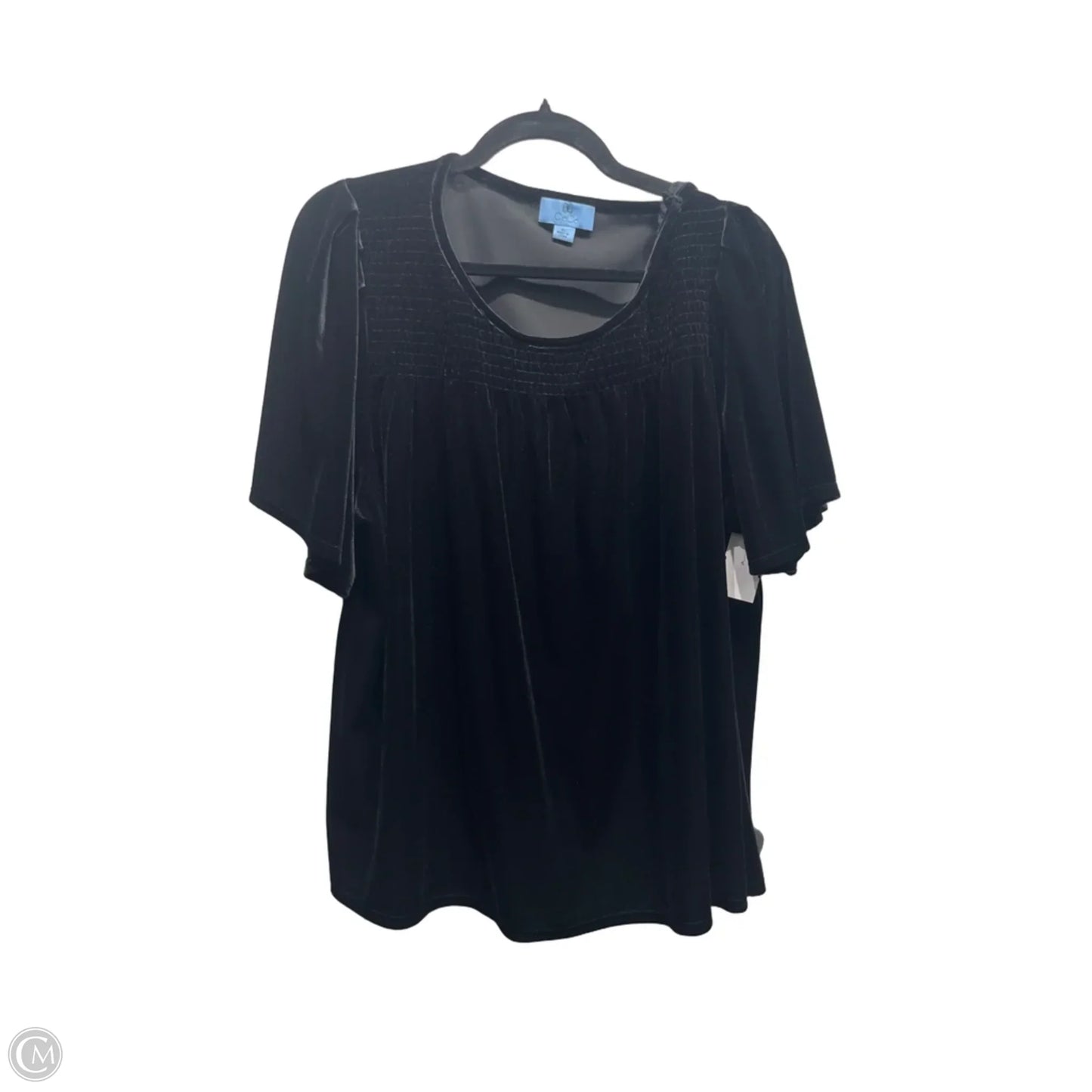 Top Short Sleeve By Cece In Black, Size: Xl