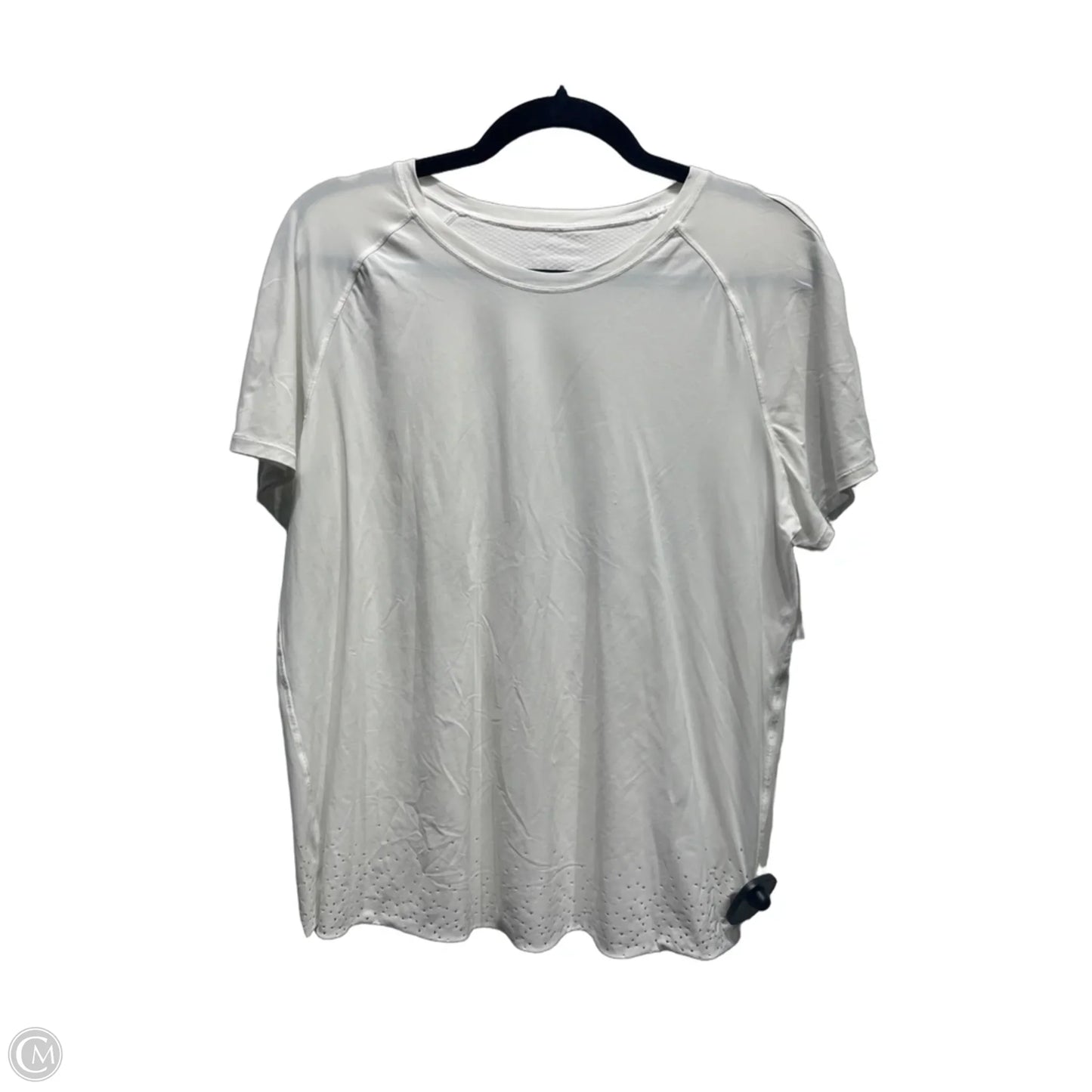 Athletic Top Short Sleeve By Lululemon In White, Size: M