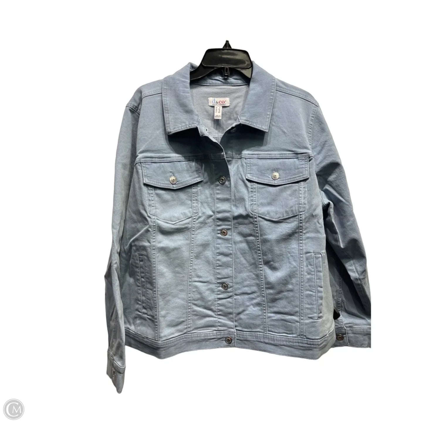 Jacket Denim By D&co. In Blue Denim, Size: 1x