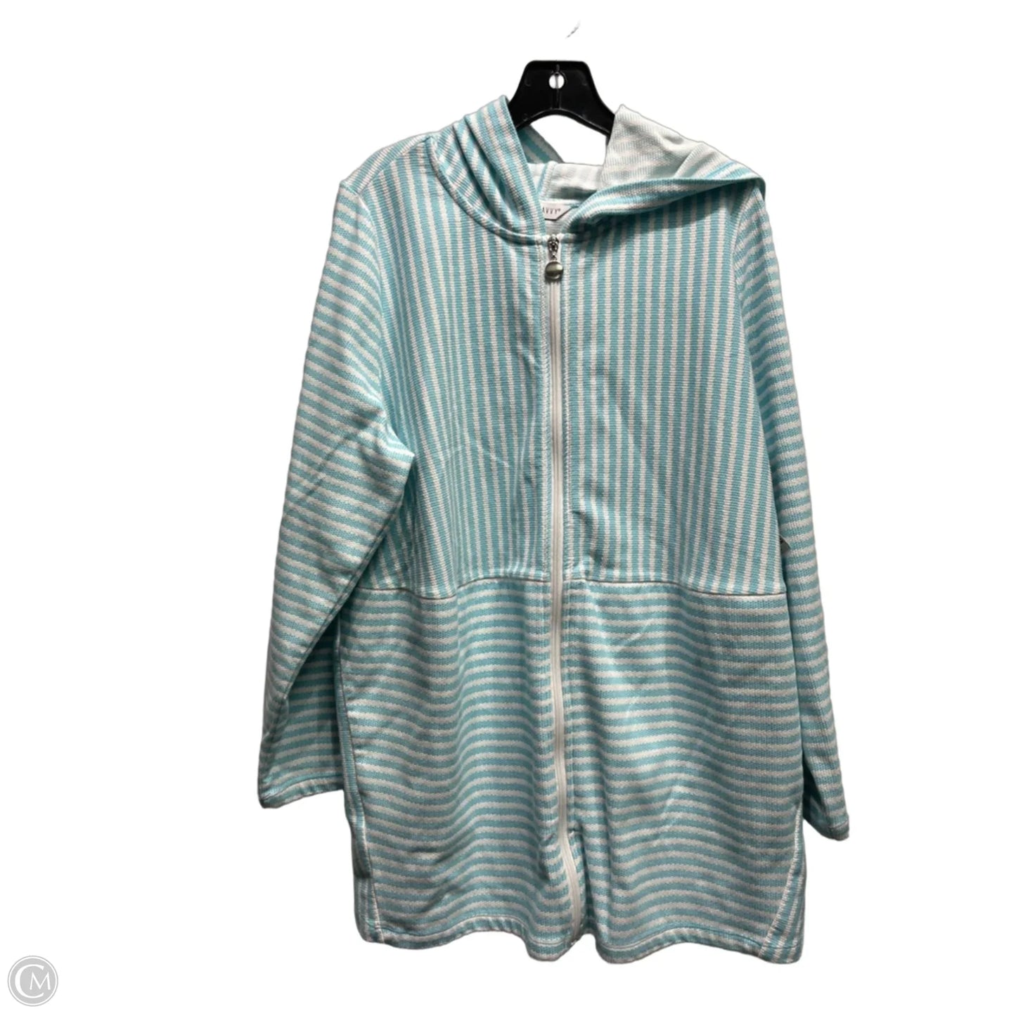 Jacket Other By SPORT SAVVY In Blue & White, Size: Xxl