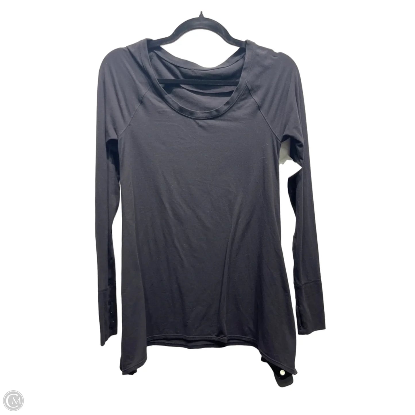 Athletic Top Long Sleeve Crewneck By Lululemon In Black, Size: M