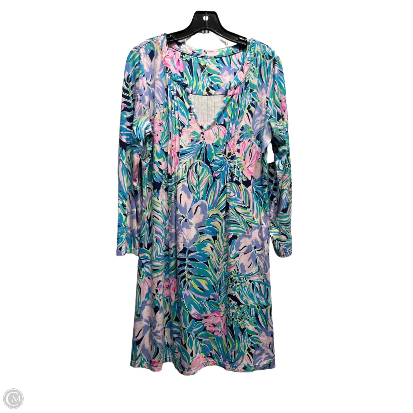 Dress Designer By Lilly Pulitzer In Blue & Green, Size: M