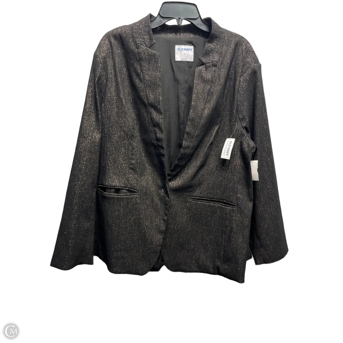 Blazer By Old Navy In Black & Gold, Size: 2x