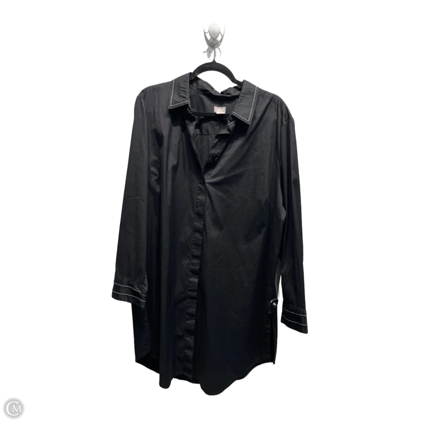 Tunic Long Sleeve By Chicos In Black, Size: 1x