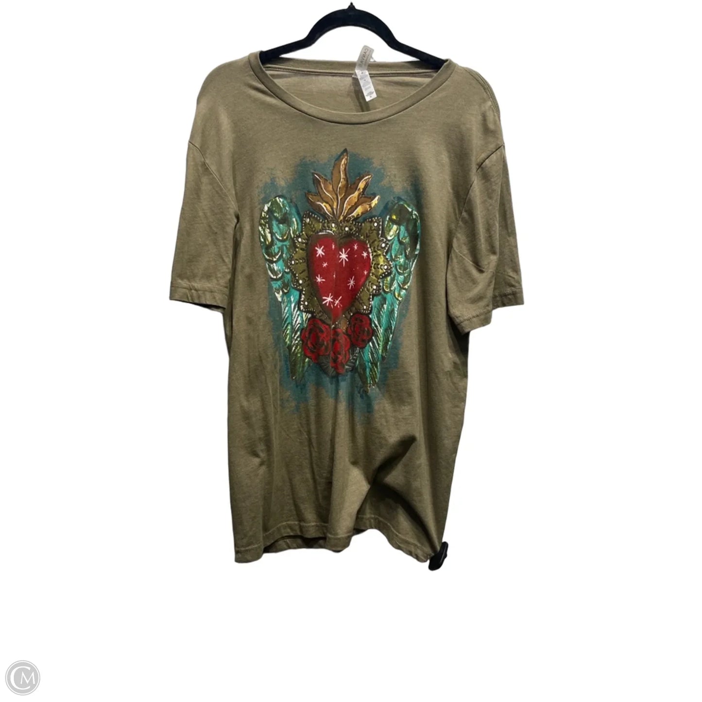 Top Short Sleeve Basic By Bella + Canvas In Green, Size: Xl