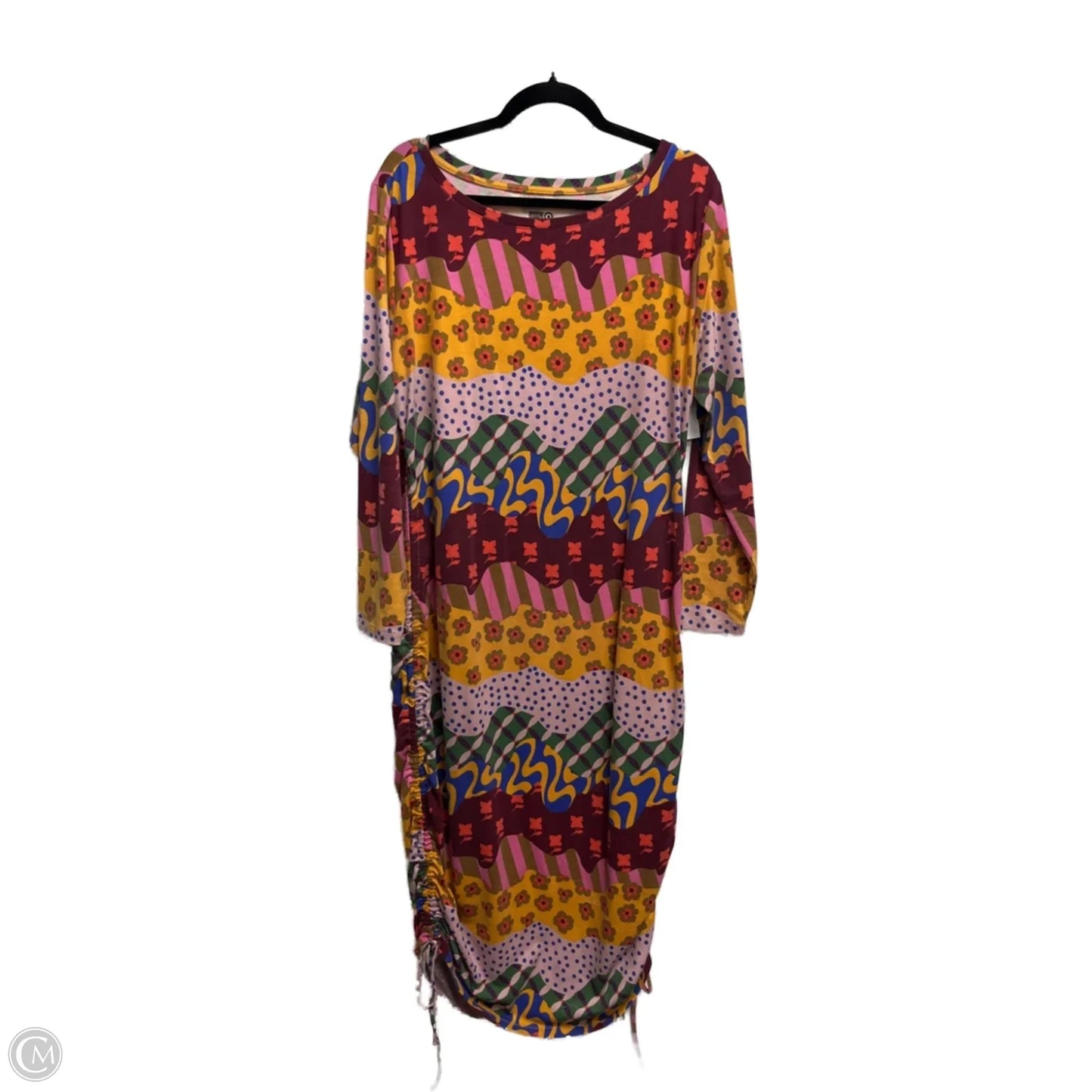 Dress Casual Midi By Target-designer In Pink & Red, Size: Xxl