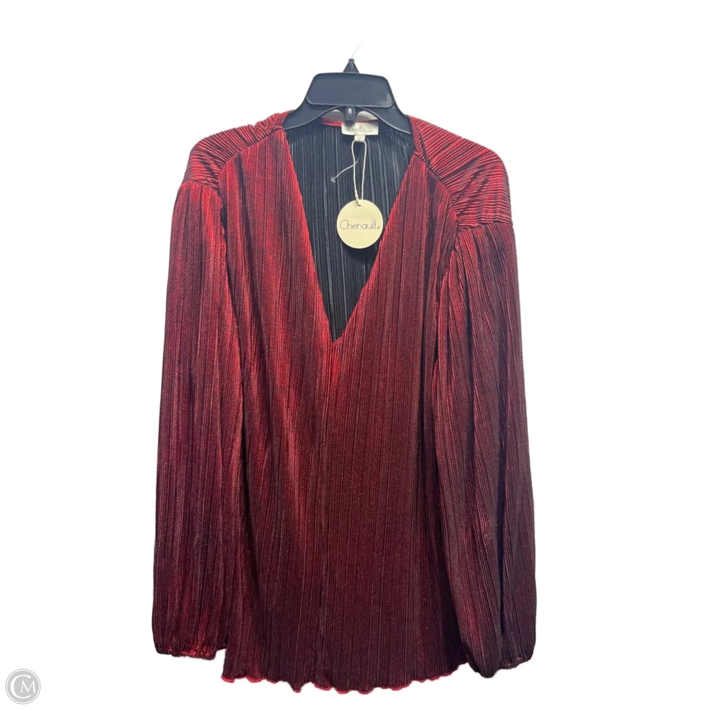 Top Long Sleeve By Chenault In Red, Size: 3x