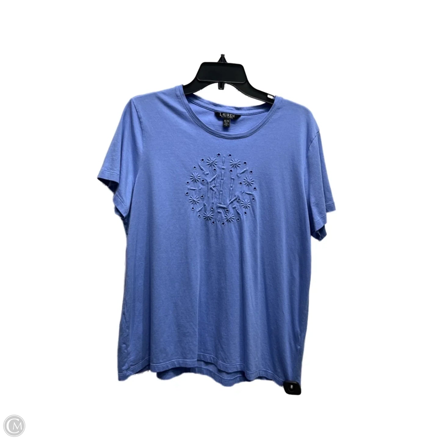 Top Short Sleeve By Ralph Lauren In Blue, Size: Xl