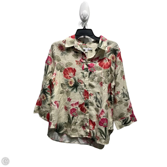 Top Long Sleeve By Chicos In Green & Red, Size: 8