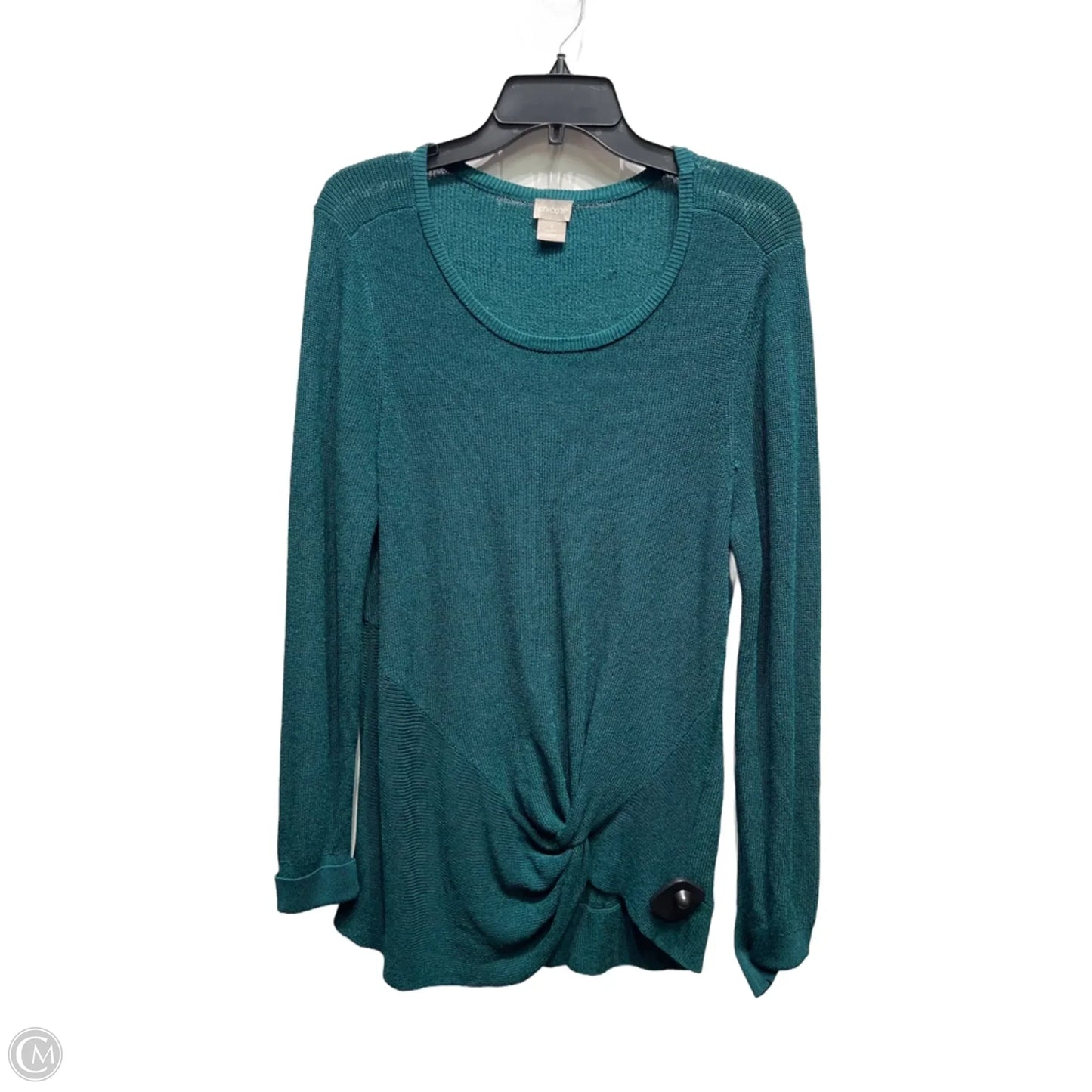 Top Long Sleeve By Chicos In Green, Size: L