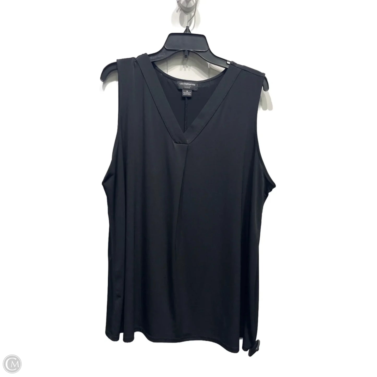 Top Sleeveless By Liz Claiborne In Black, Size: 1x