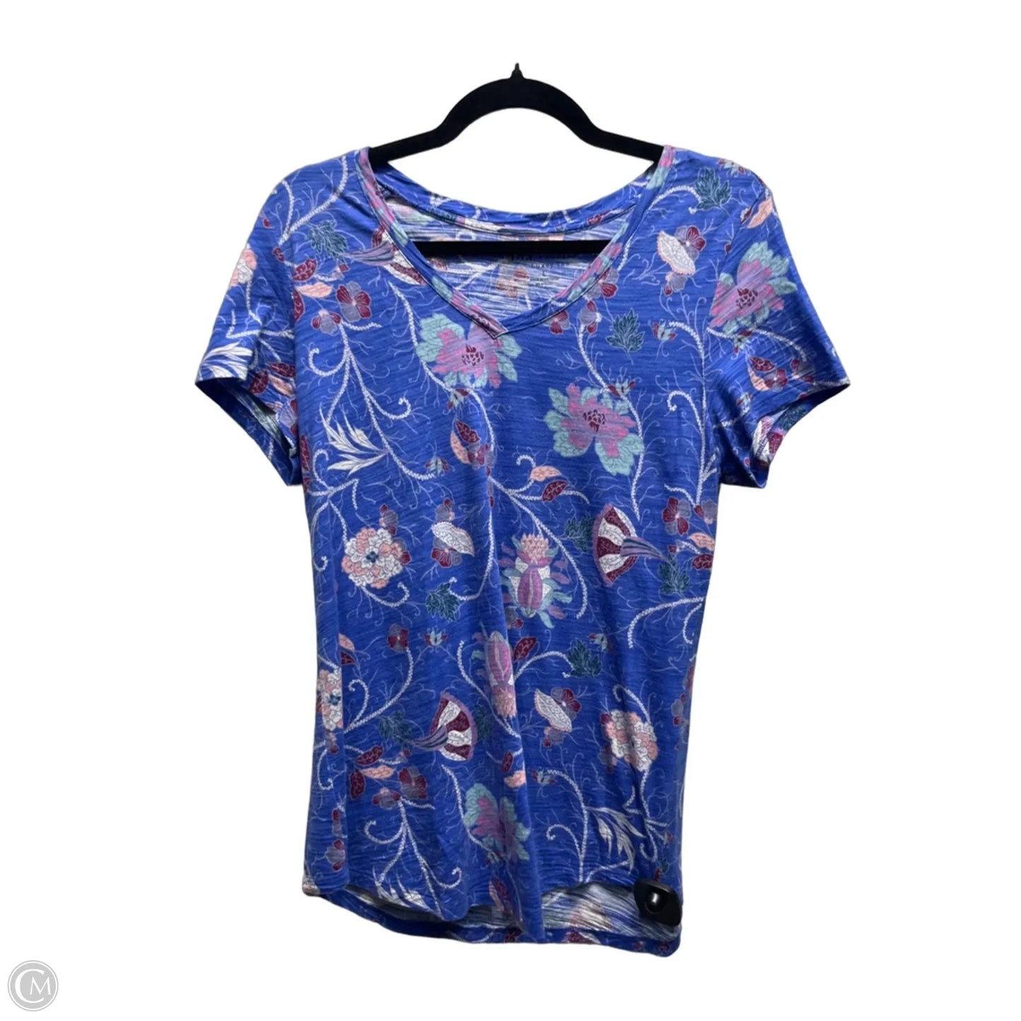 Top Short Sleeve By Dept 222 In Blue & Pink, Size: L