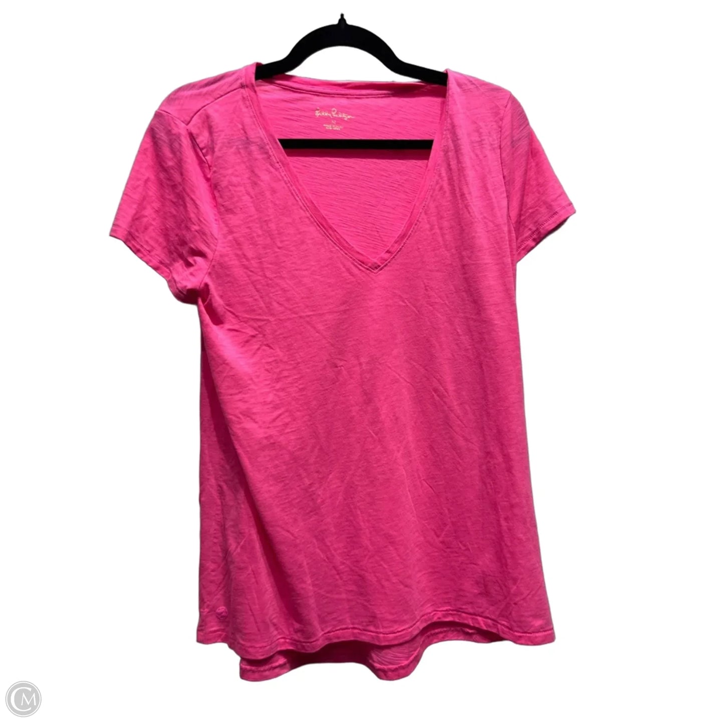 Top Short Sleeve Designer By Lilly Pulitzer In Animal Print, Size: M