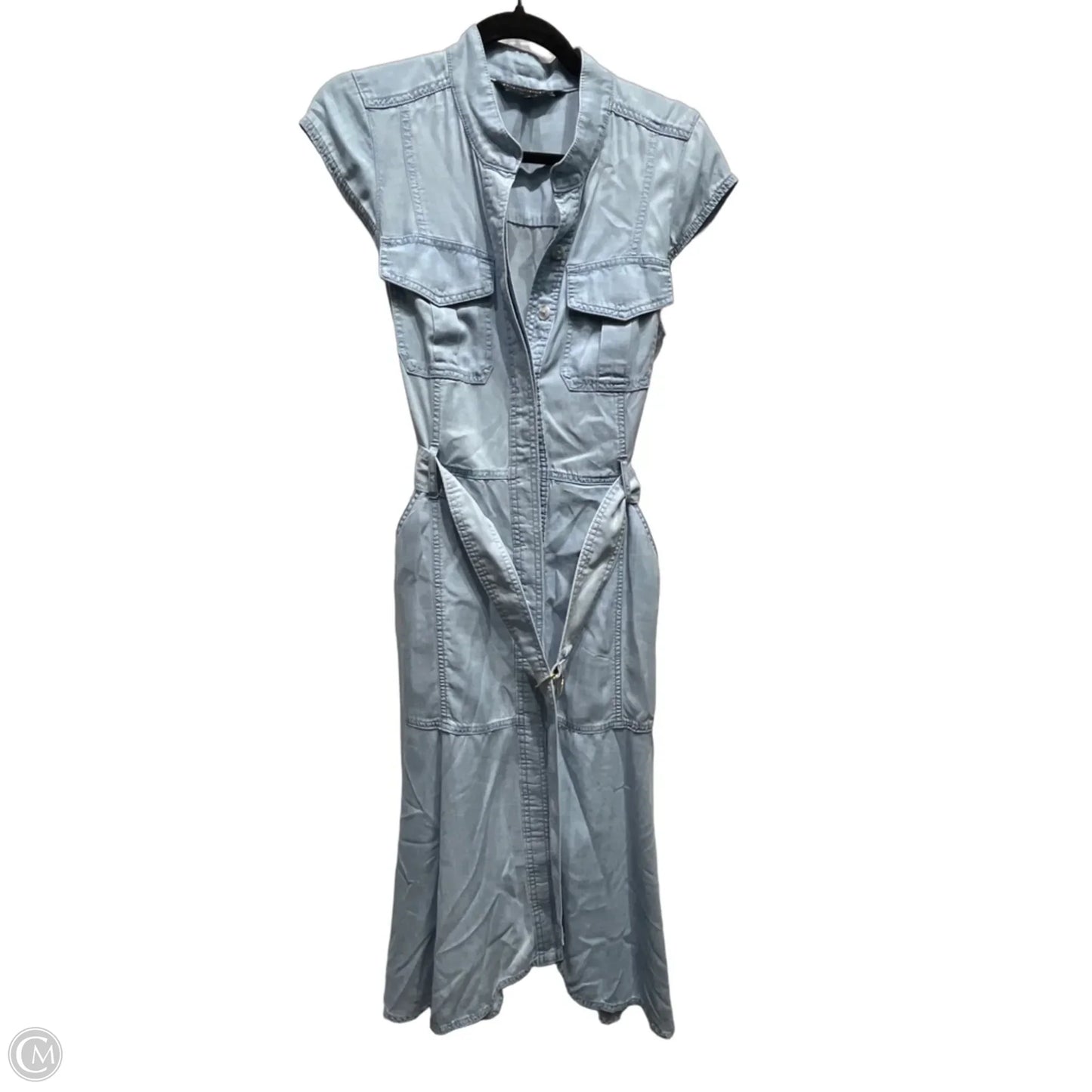 Dress Casual Midi By White House Black Market In Blue Denim, Size: 6