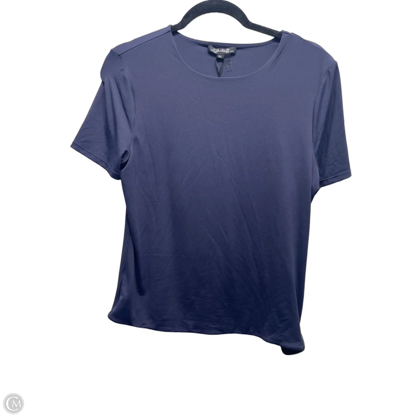 Top Short Sleeve By Charlie B In Navy, Size: L
