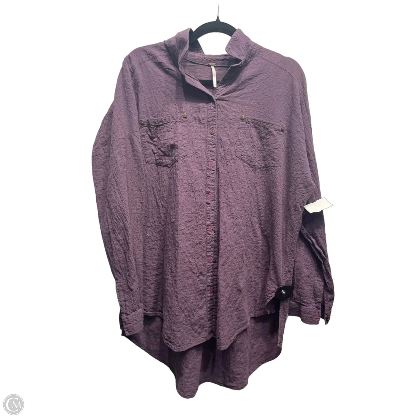 Tunic Long Sleeve By Free People In Purple, Size: S