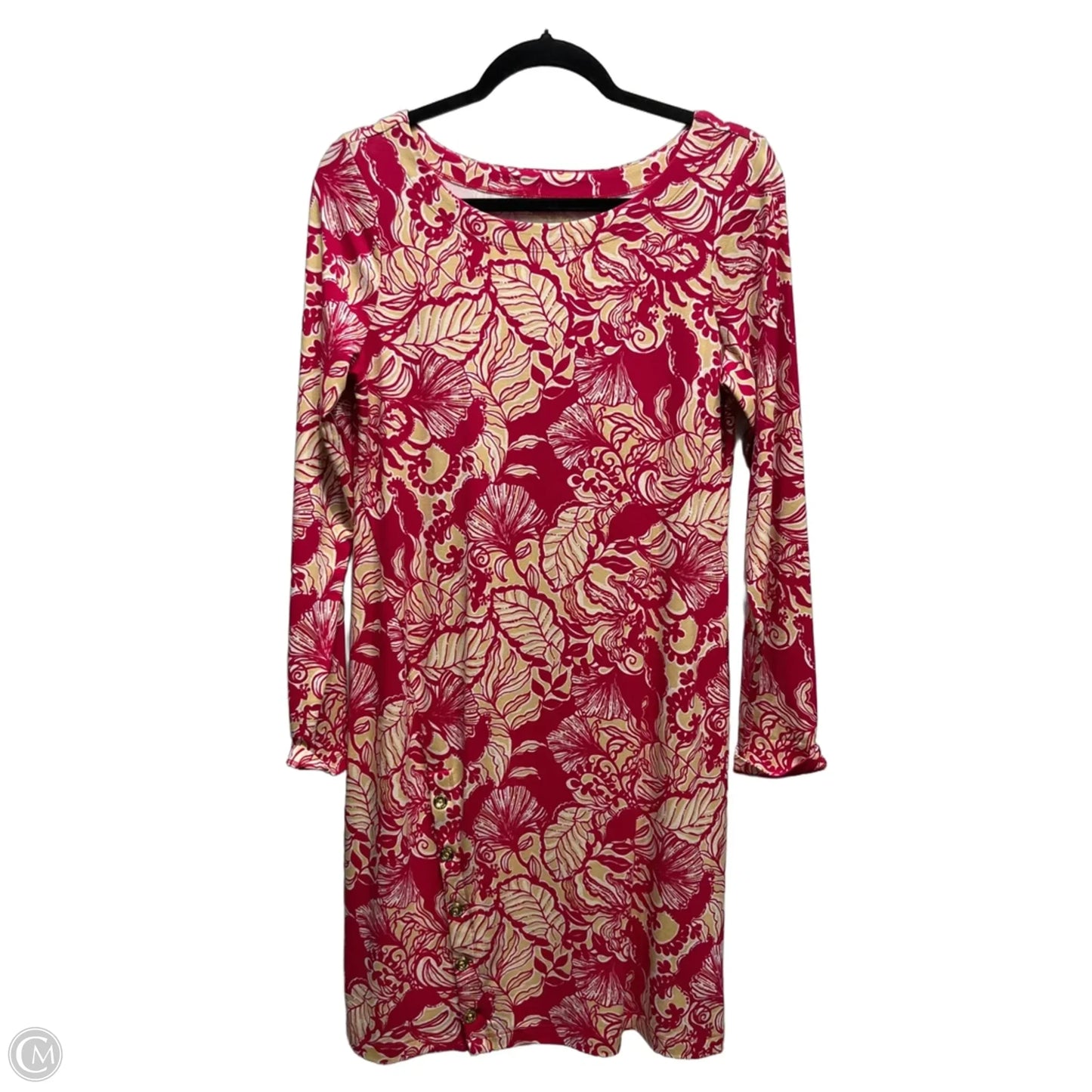 Dress Designer By Lilly Pulitzer In Red & Tan, Size: M