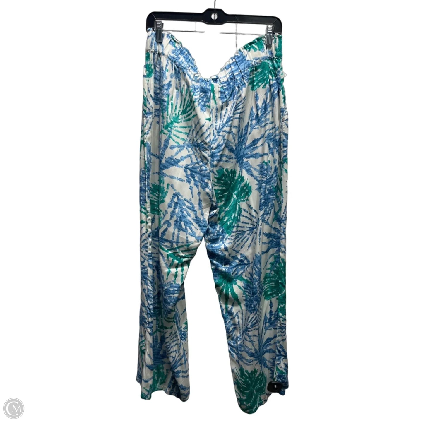 Pants Wide Leg By Clothes Mentor In Blue & Green, Size: L