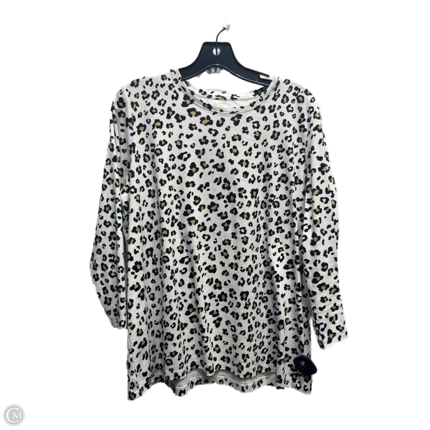 Top Long Sleeve By Kim Rogers In Animal Print, Size: Xlp