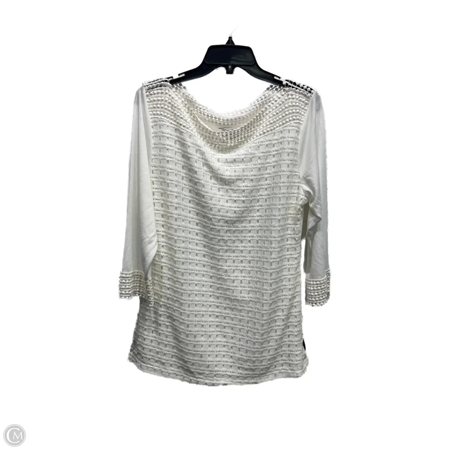 Top Long Sleeve By eve maddie In White, Size: L