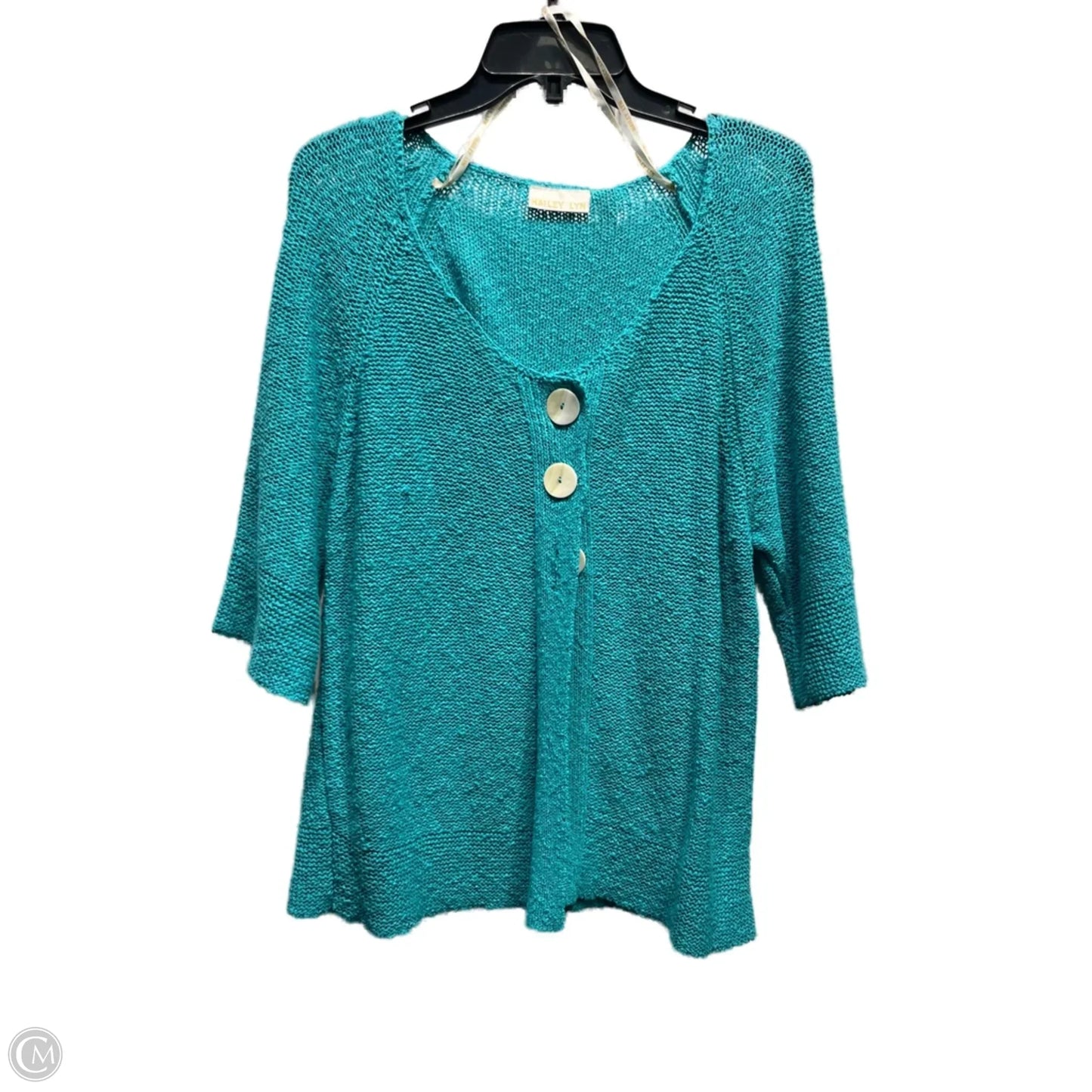 Sweater Cardigan By HAILEY LYN In Green, Size: Xl