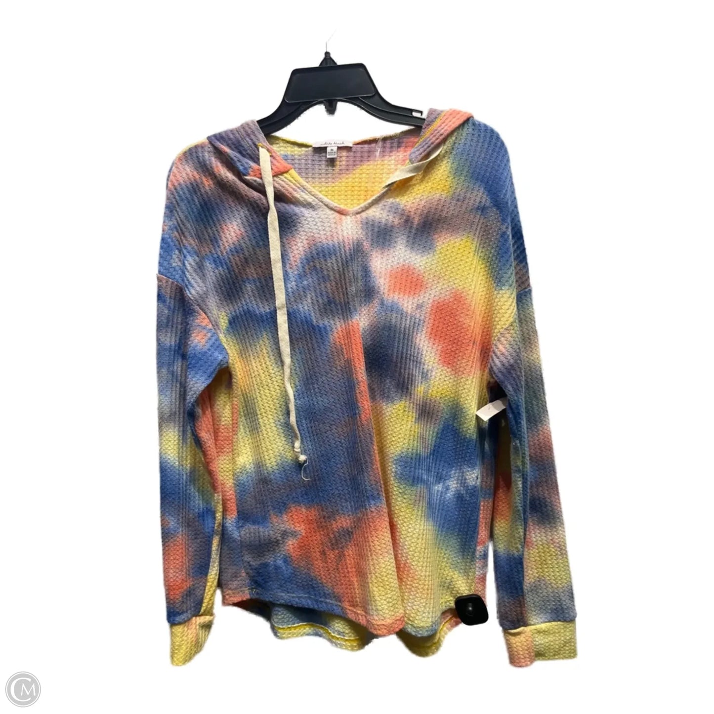Top Long Sleeve By White Birch In Blue & Yellow, Size: M