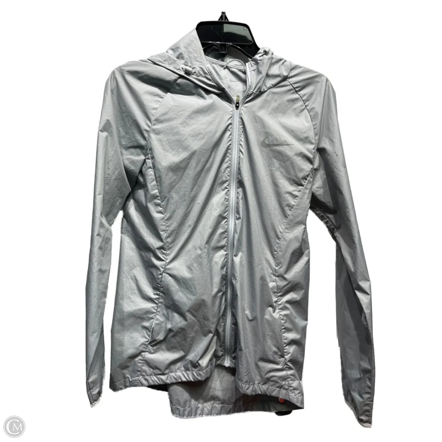 Jacket Windbreaker By Nike Apparel In Grey, Size: S