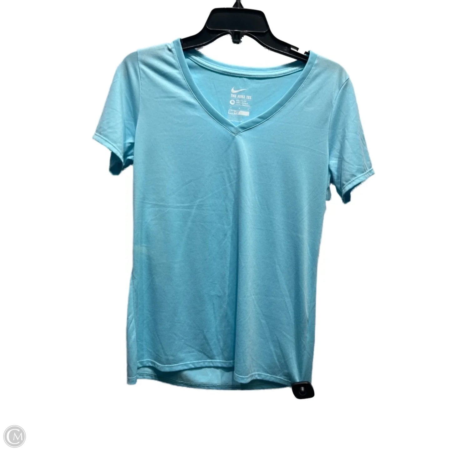 Athletic Top Short Sleeve By Nike Apparel In Teal, Size: M
