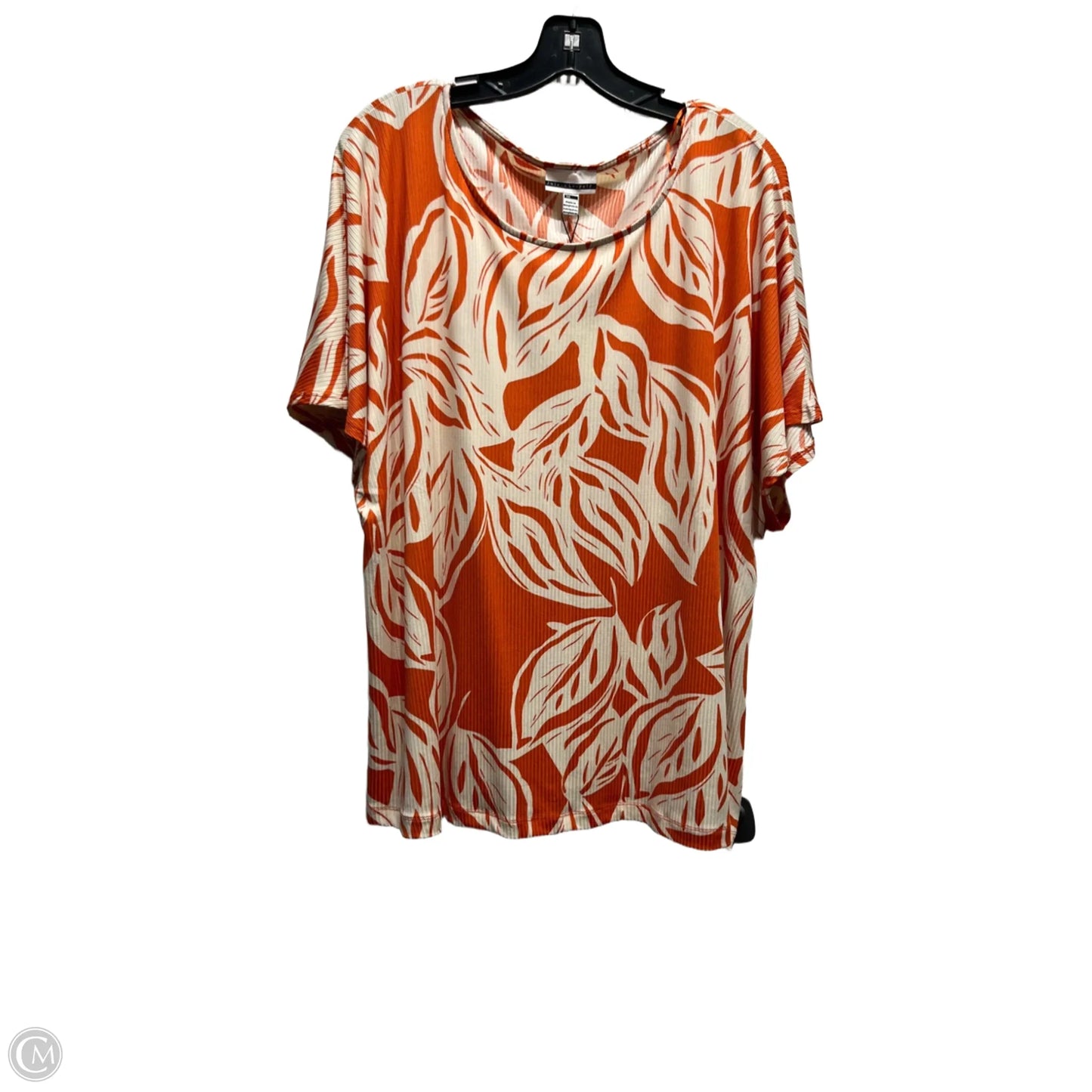 Top Short Sleeve By Jules & Leopold In Orange, Size: 3x