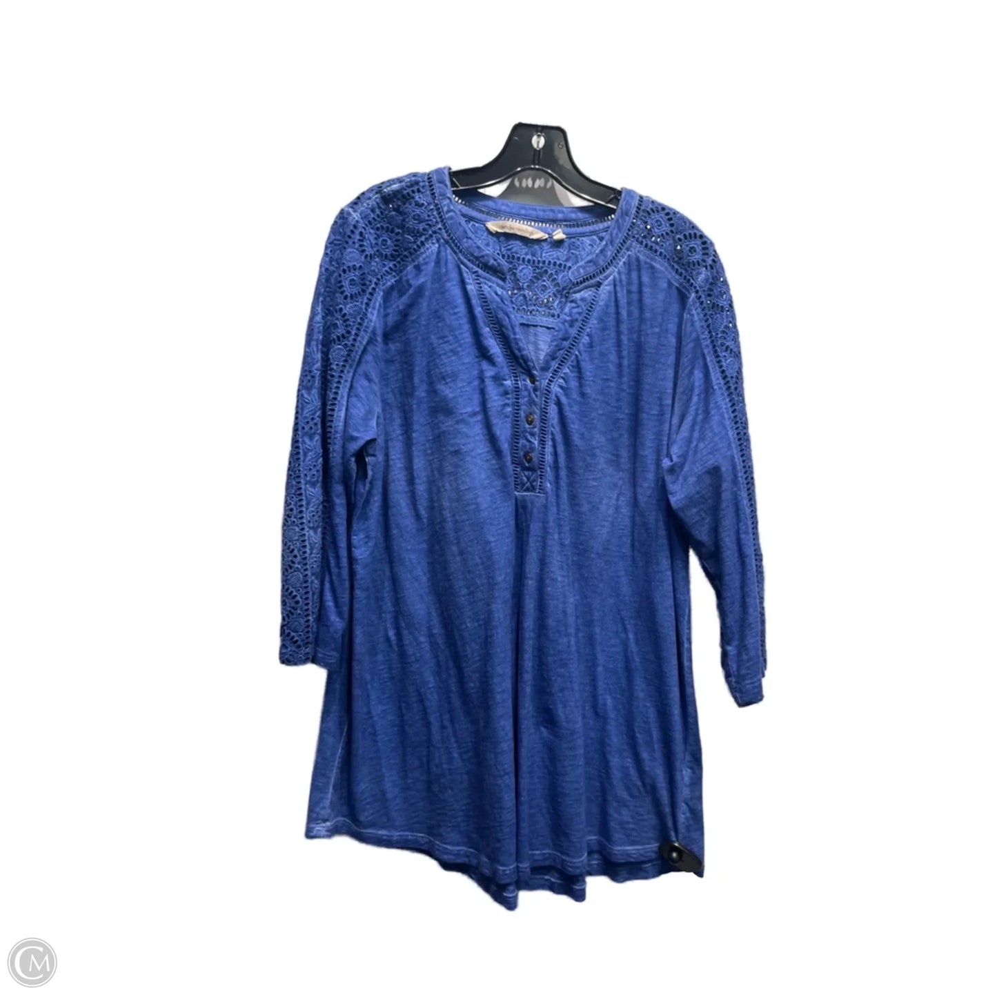Top Long Sleeve By Soft Surroundings In Blue, Size: Xl