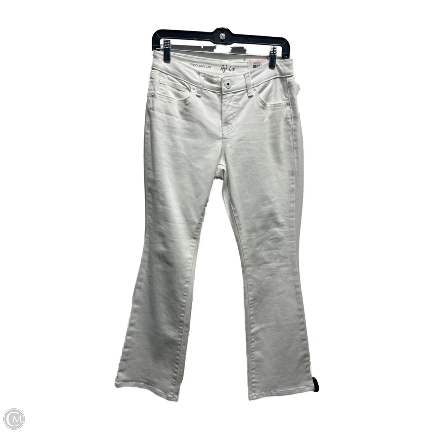 Jeans Boot Cut By Style And Company In White Denim, Size: 2p