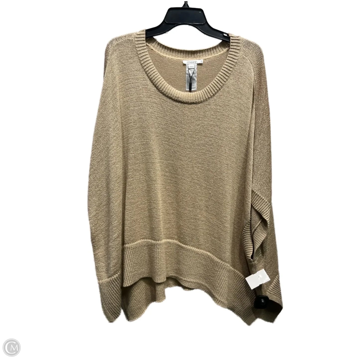 Sweater By Chicos In Tan, Size: Xl