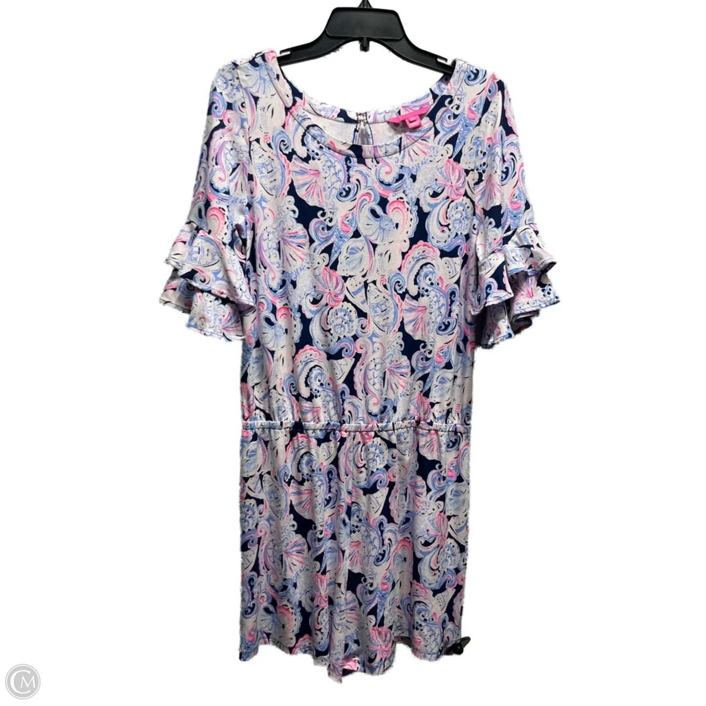 Romper Designer By Lilly Pulitzer In Blue & Pink, Size: L