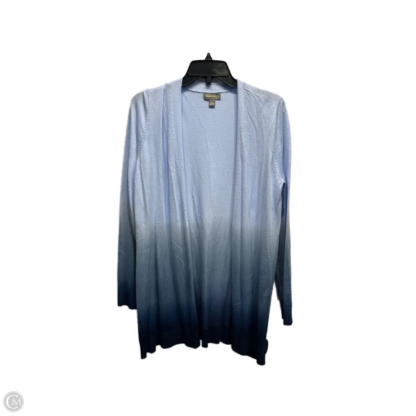 Sweater Cardigan By Style And Company In Blue, Size: S