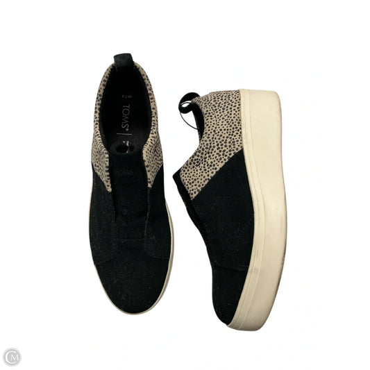 Shoes Flats By Toms In Black & Brown, Size: 7.5
