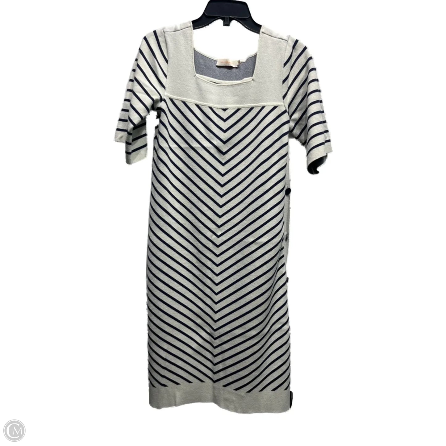 Dress Designer By Tory Burch In Blue & White, Size: M