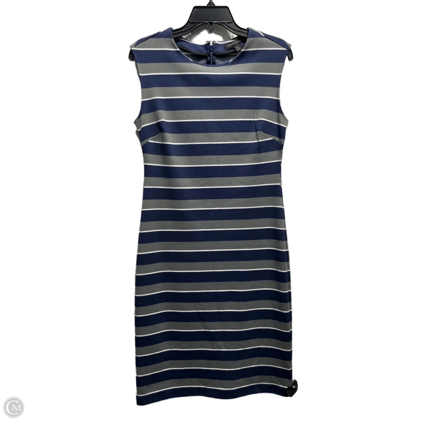 Dress Work By Banana Republic In Blue & Grey, Size: S