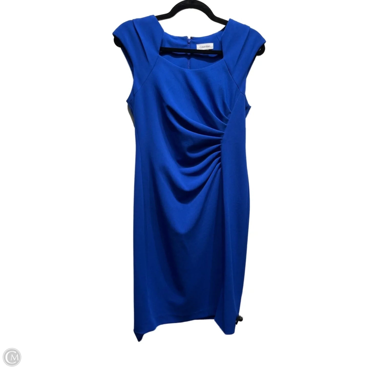 Dress Work By Calvin Klein In Blue, Size: S