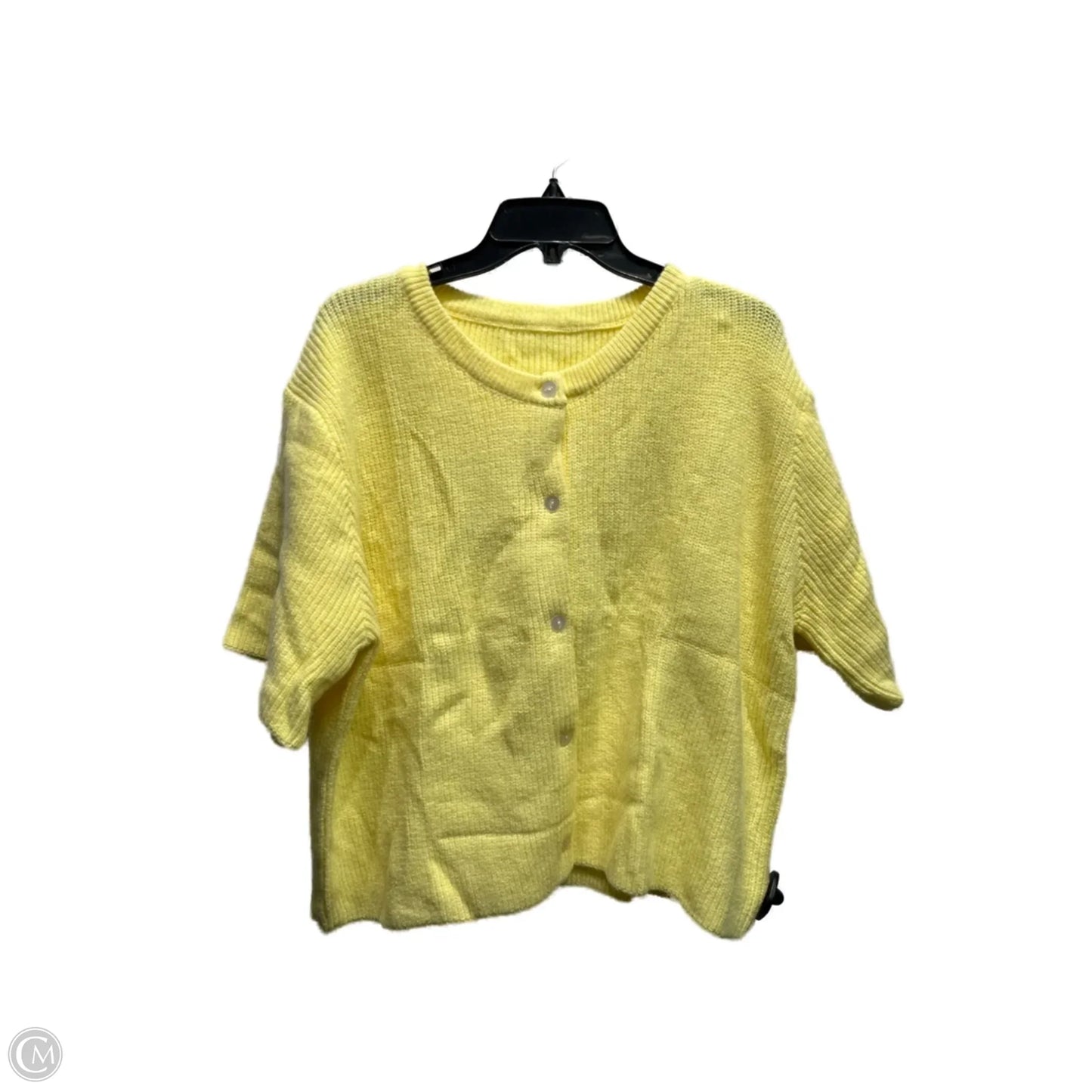Sweater Cardigan By Clothes Mentor In Yellow, Size: Xl