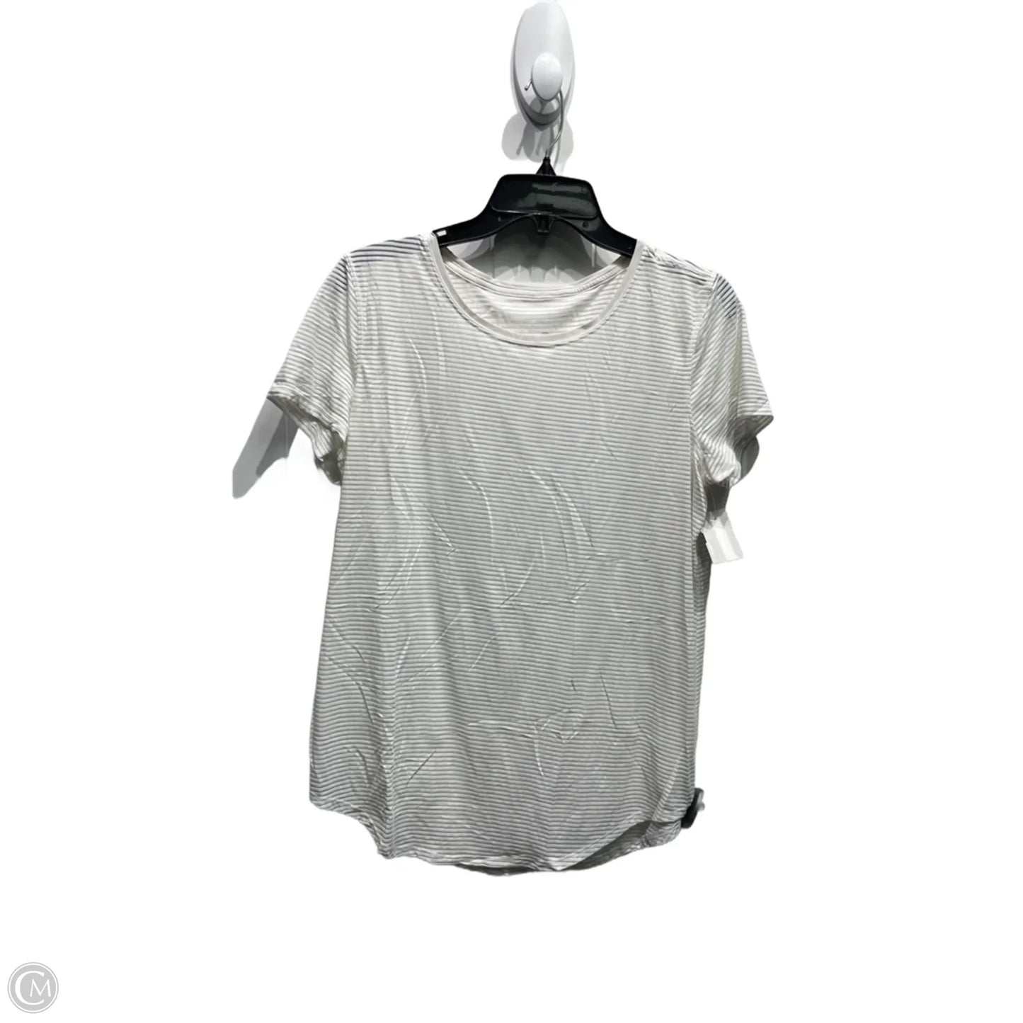 Athletic Top Short Sleeve By Lululemon In White, Size: M
