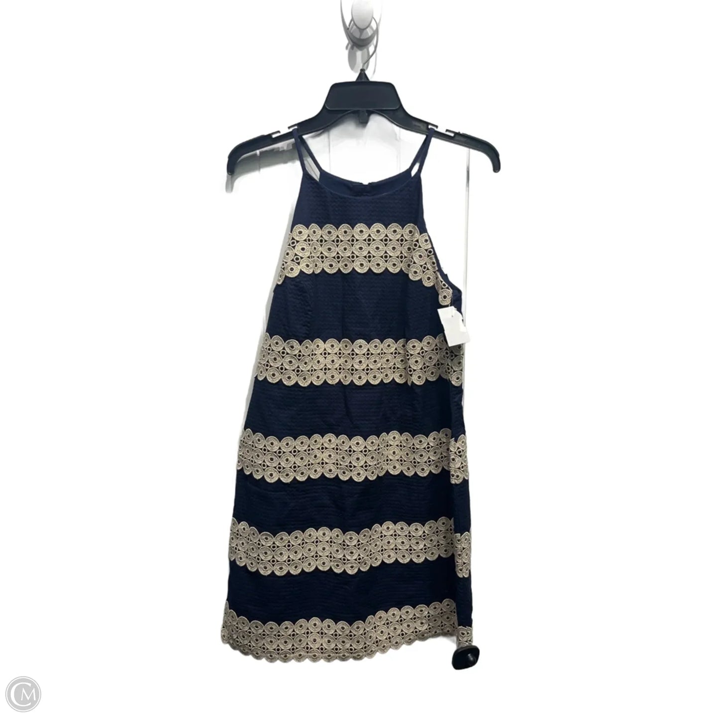 Dress Designer By Lilly Pulitzer In Blue & Gold, Size: S